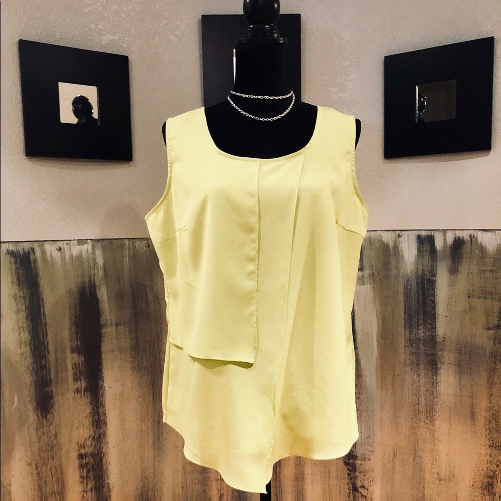 Chartreuse Sleeveless Top Sz L